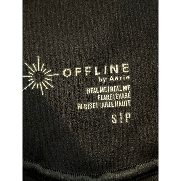 Offline by AERIE High Rise Flare Legging ACTIVE LOUNGEWEAR YOGA Black Small S - Picture 3 of 4
